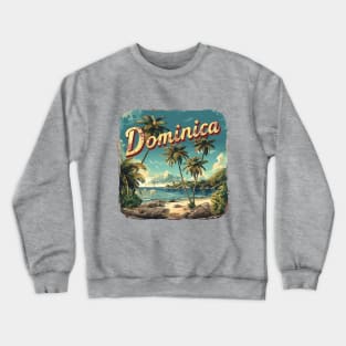 Dominica (with White and Red Lettering) Crewneck Sweatshirt